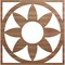 Ekena Millwork Blume Wood Fretwork Pierced Ceiling Medallion, Walnut, 38"OD x 13 1/8"ID x 1/4"T CMWP38X38X0250BLWA - alternate 1